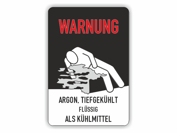 Argon, tiefgekühlt, flüssig Schild