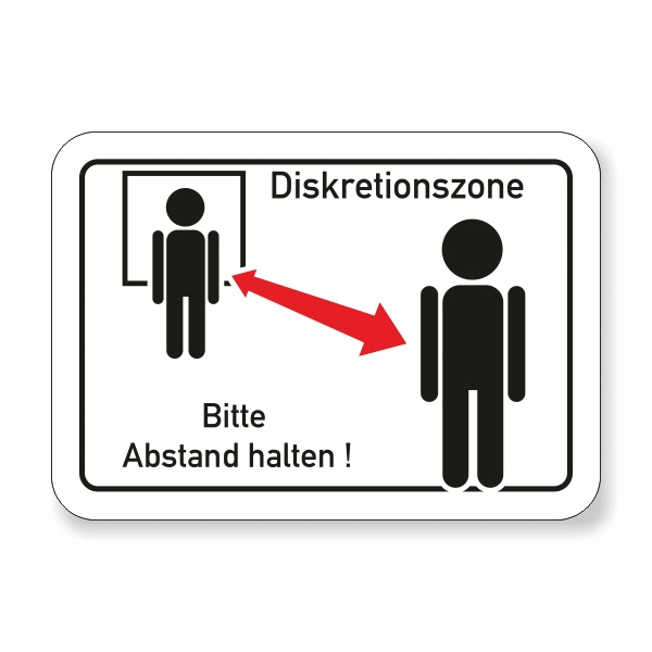 Diskretion - Bitte Abstand halten, Querformat