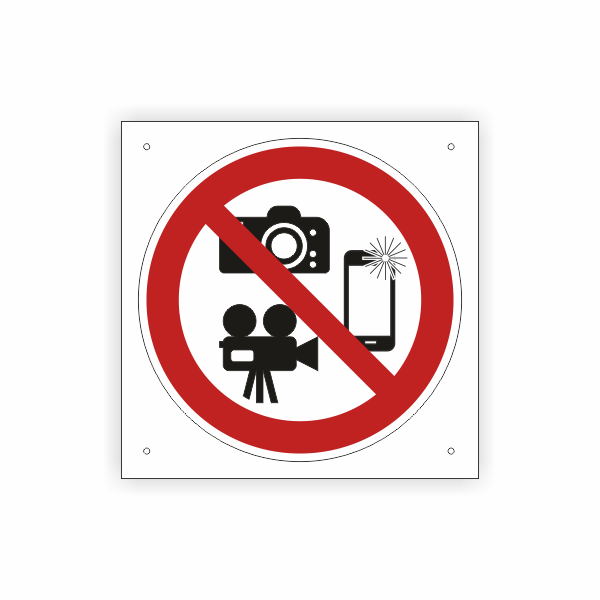 Filmen und Fotografieren verboten, quadratisch