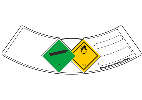 Gefahrgut -Aufkleber für Gasflaschen