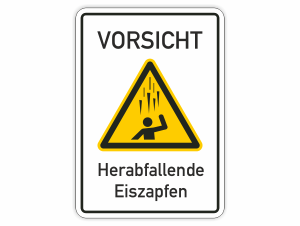 Vorsicht herabfallende Eiszapfen