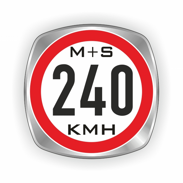240 km/h Reifenindex-Aufkleber