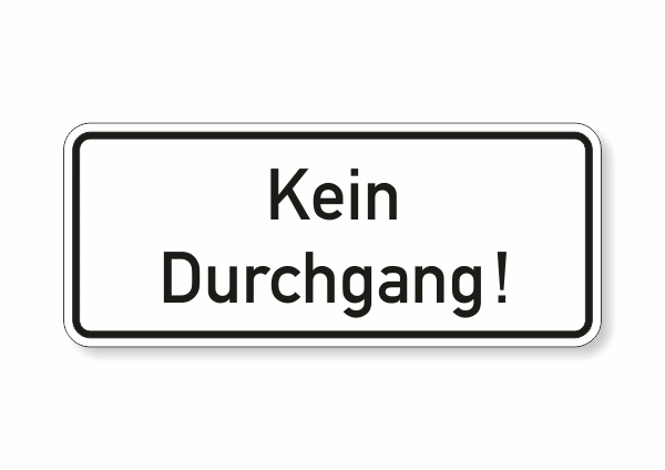 Kein Durchgang