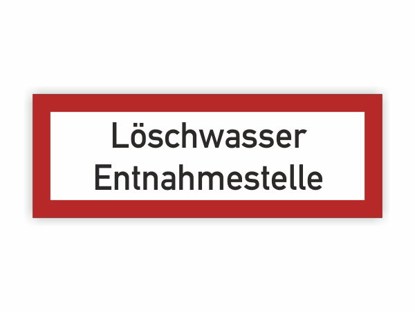 Feuerwehrzeichen, Löschwasser Entnahmestelle