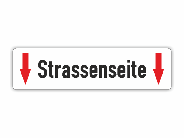 Strassenseite, Mülltonnen-Beschriftung