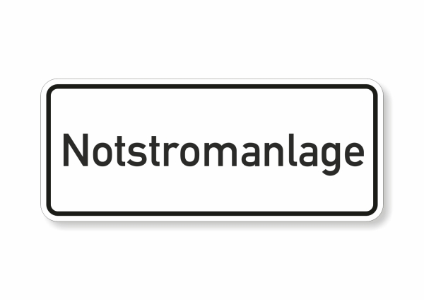 Notstromanlage Türaufkleber