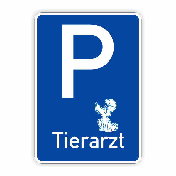 Parkplatzschild Tierarzt