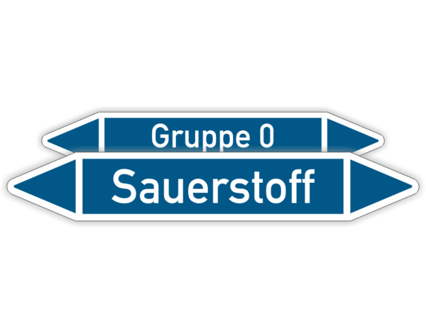 Rohrkennzeichnung, Gruppe 0, Sauerstoff