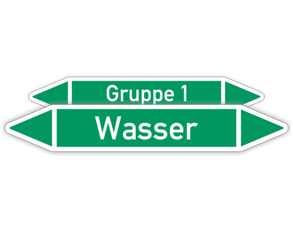 Rohrkennzeichnung, Gruppe 1, Wasser