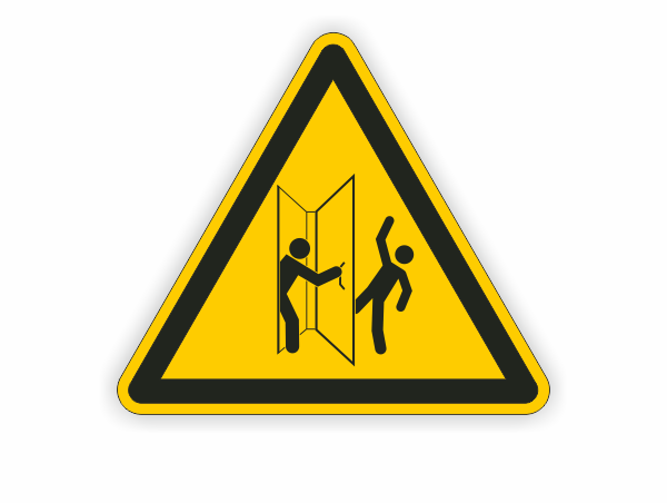 Gefahr durch Schwenkbereich von Türen