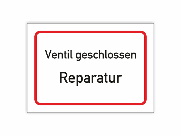 Ventil geschlossen, Reparatur