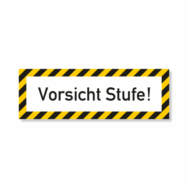 Vorsicht Stufe, gestreift