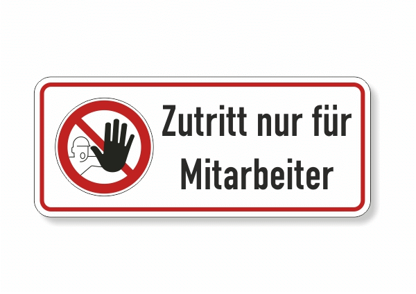 Zutritt nur für Mitarbeiter, Symbol