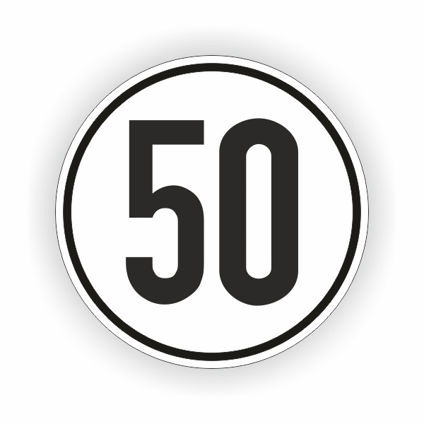 50 Km/h Geschwindigkeitsschild