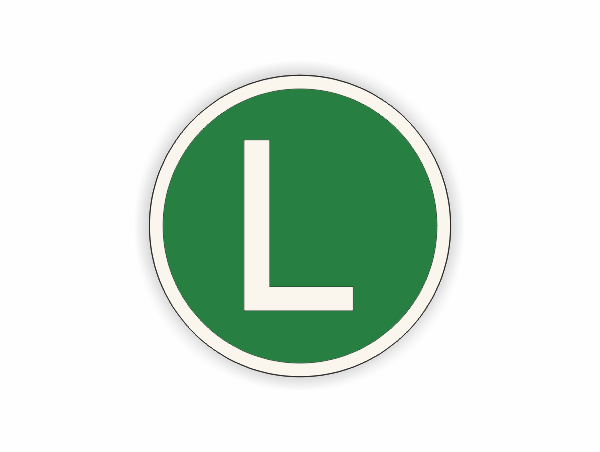 15 cm L- Schild "lärmreduziert" für LKW, ( Österreich )