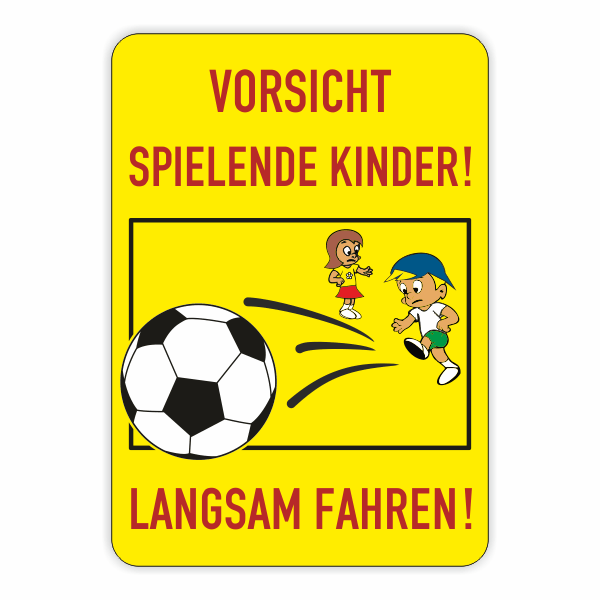 3D Kinder Sicherheit Warnschild Vorsicht spielende Kinder