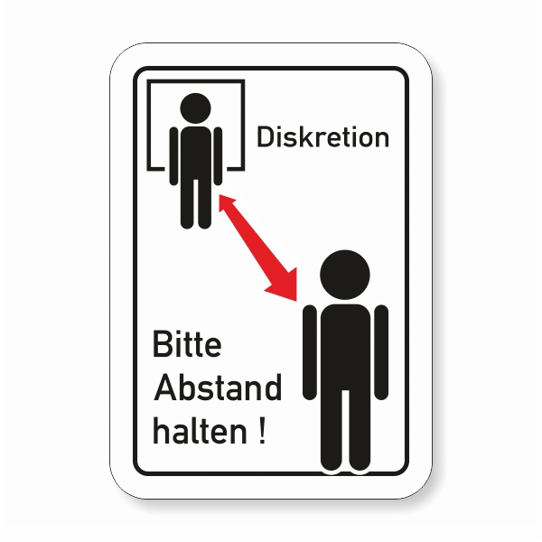 Diskretion - Bitte Abstand halten