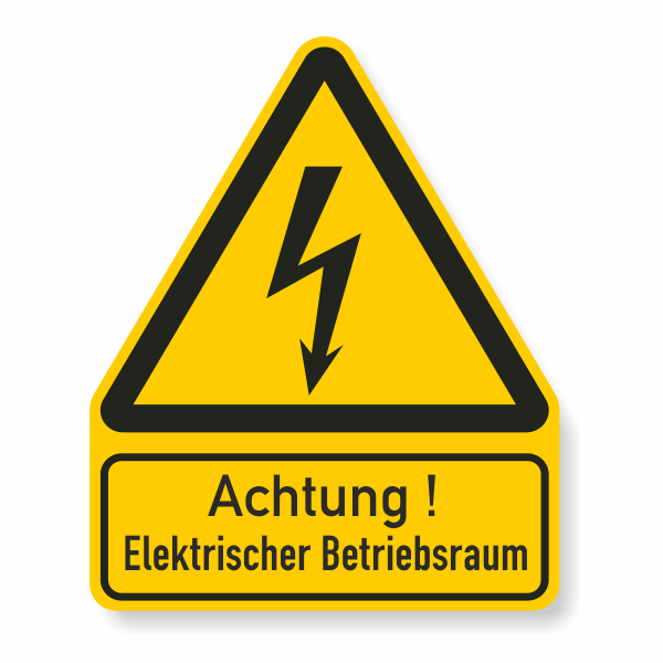 Warnzeichen, Elektrischer Betriebsraum