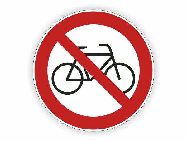 Für Fahrräder verboten