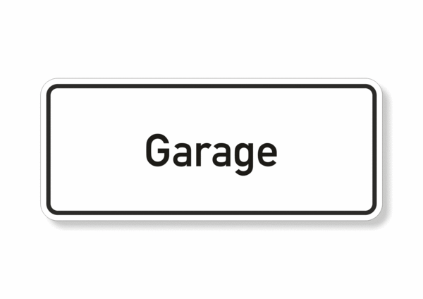 Garage Türschild