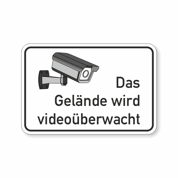 Schild,Gelände,videoüberwachung,videoüberwacht,video,Hinweisschild Kamera Vi56 