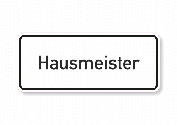 Hausmeister Türschild