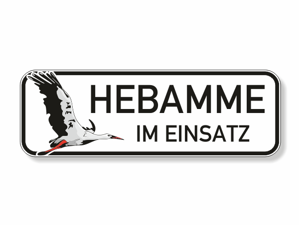 Hebamme im Einsatz, Aufkleber