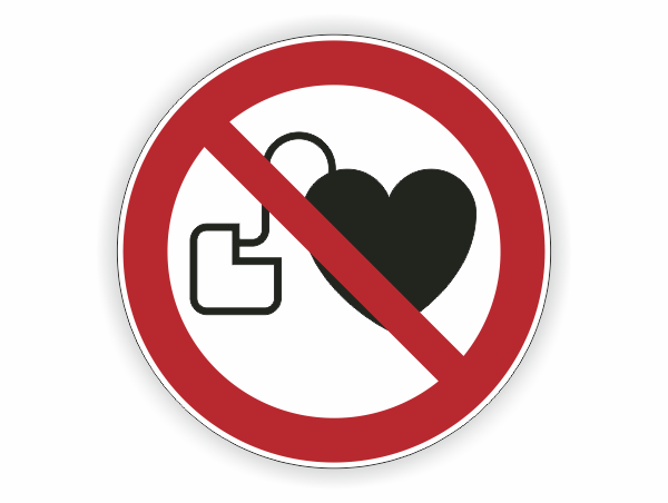 Für Personen mit Herzschrittmacher verboten