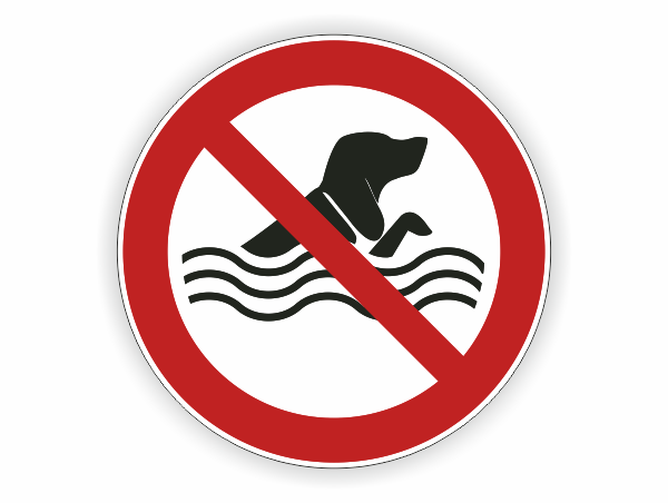 Hunde baden verboten