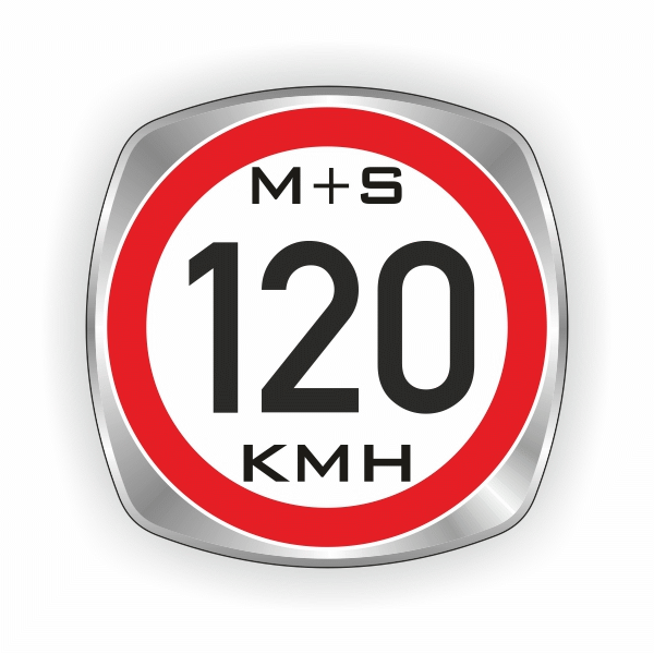 120 km/h Reifenindex-Aufkleber