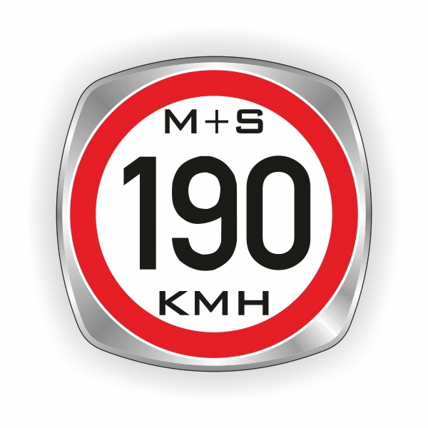 190 km/h Reifenindex-Aufkleber