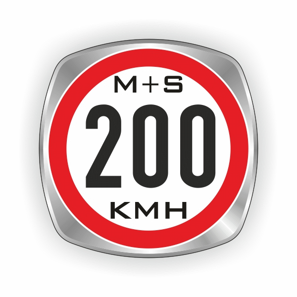 200 km/h Reifenindex-Aufkleber