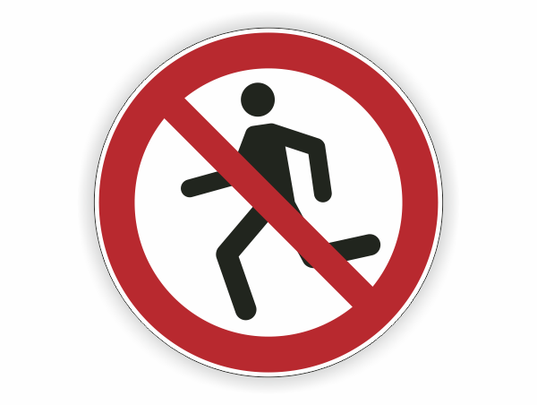 Laufen verboten nach ISO7010