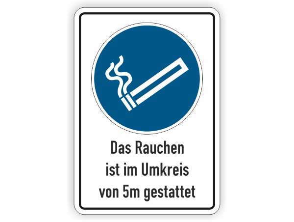 Rauchen im Umkreis gestattet
