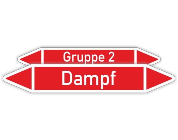 Rohrkennzeichnung, Gruppe 2, Dampf