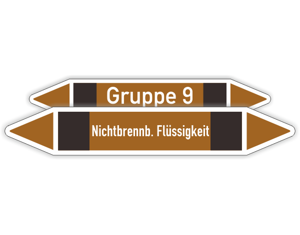 Rohrkennzeichnung, Gruppe 9, Nichtbrennbare Flüssigkeiten