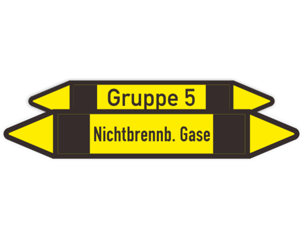 Rohrkennzeichnung, Gruppe 5, Nichtbrennbare Gase