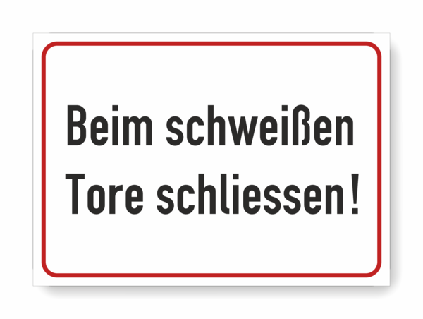 Beim schweißen Tore schließen