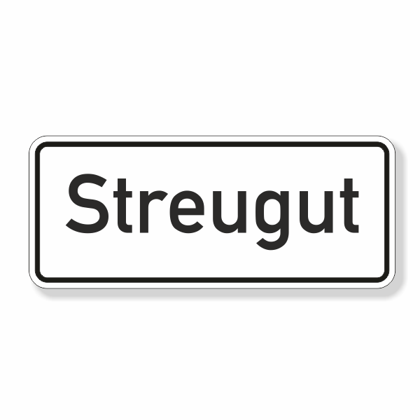 Streugut, Beschriftung für Behälter