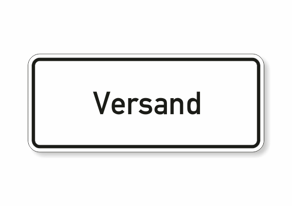 Versand Türschild