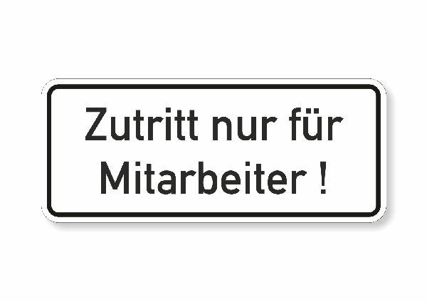 Zutritt nur für Mitarbeiter