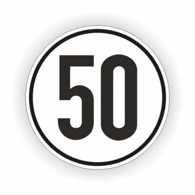 rundes Schild, 50