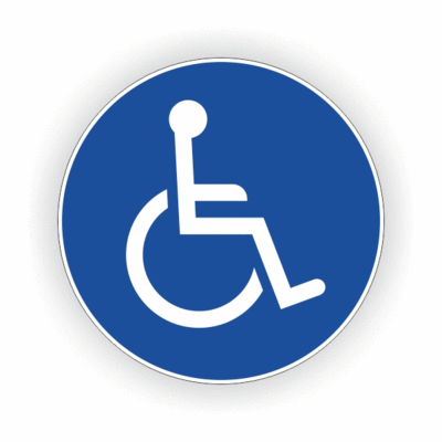 Rollstuhlfahrer, rund
