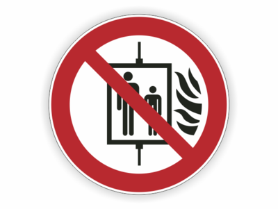 Aufzug im Brandfall verboten