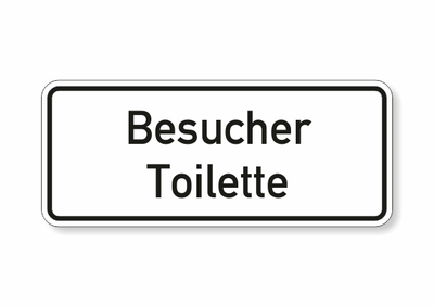 Text, Besucher Toilette