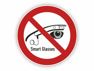 Datenbrille, Verbotszeichen