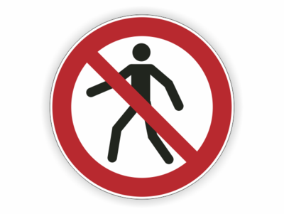 Fußgänger verboten