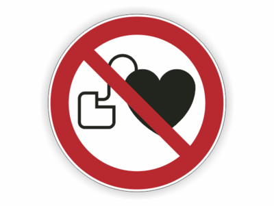 Herzschrittmacher Verbotszeichen