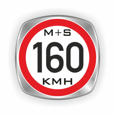 Reifenindex 160 kmh m+s rot/silber