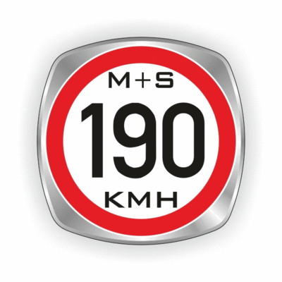 190 kmh m+s Reifenindex rot/silber